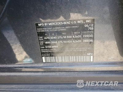 Zdjęcie 13 z 13 samochodu: 2012 MERCEDES-BENZ GL 450 4MATIC VIN:4JGBF7BE6CA799558 - miniatura