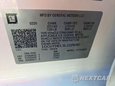 Zdjęcie 13 z 13 samochodu: 2020 CHEVROLET SILVERADO K1500 HIGH COUNTRY VIN:1GCUYHEL5LZ229267 - miniatura