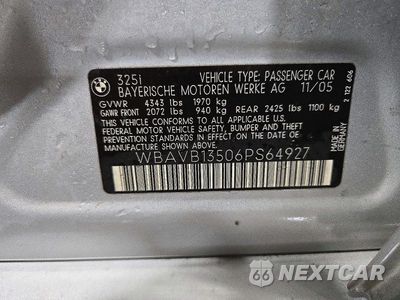 Zdjęcie 12 z 12 samochodu: 2006 BMW 325 I VIN:WBAVB13506PS64927 - miniatura