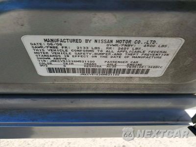 Zdjęcie 12 z 12 samochodu: 2006 INFINITI G35 BASE VIN:JNKCV51E26M521100 - miniatura