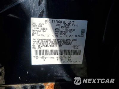 Zdjęcie 13 z 13 samochodu: 2017 FORD EDGE SPORT VIN:2FMPK4AP5HBB71165 - miniatura