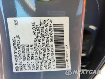 Zdjęcie 12 z 12 samochodu: 2022 HONDA ACCORD SPORT SE VIN:1HGCV1F46NA108785 - miniatura
