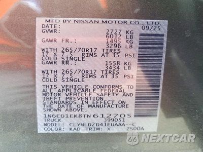Zdjęcie 13 z 13 samochodu: 2026 NISSAN FRONTIER PRO-4X VIN:1N6ED1EK8TN612705 - miniatura