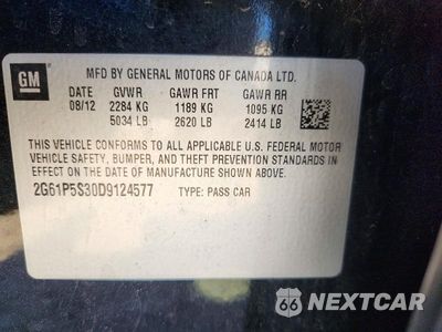 Zdjęcie 12 z 12 samochodu: 2013 CADILLAC XTS LUXURY COLLECTION VIN:2G61P5S30D9124577 - miniatura