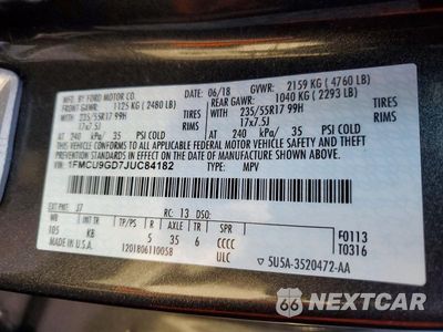 Zdjęcie 13 z 13 samochodu: 2018 FORD ESCAPE SE VIN:1FMCU9GD7JUC84182 - miniatura