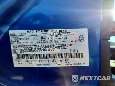 Zdjęcie 13 z 13 samochodu: 2011 FORD ESCAPE XLT VIN:1FMCU0DG5BKA53711 - miniatura