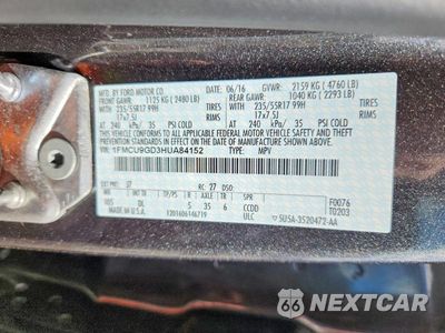 Zdjęcie 13 z 13 samochodu: 2017 FORD ESCAPE SE VIN:1FMCU9GD3HUA84152 - miniatura