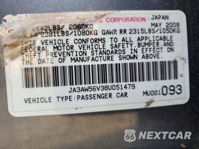Zdjęcie 12 z 12 samochodu: 2008 MITSUBISHI LANCER EVOLUTION MR VIN:JA3AW56V38U051479 - miniatura