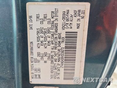 Zdjęcie 12 z 12 samochodu: 1997 TOYOTA T100 SR5 VIN:JT4UN24D8V0038272 - miniatura