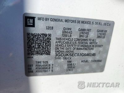 Zdjęcie 12 z 12 samochodu: 2018 CHEVROLET SILVERADO K1500 LTZ VIN:3GCUKSEC0JG646145 - miniatura
