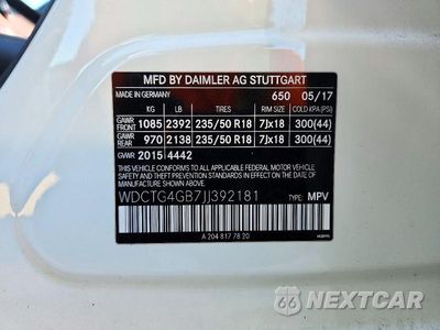 Zdjęcie 13 z 13 samochodu: 2018 MERCEDES-BENZ GLA 250 4MATIC VIN:WDCTG4GB7JJ392181 - miniatura