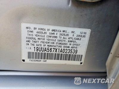 Zdjęcie 12 z 12 samochodu: 2001 ACURA 3.2TL VIN:19UUA567X1A023539 - miniatura