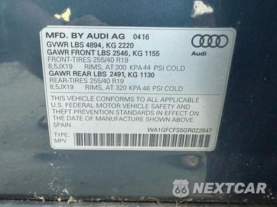 Zdjęcie 10 z 10 samochodu: 2016 AUDI Q3 PRESTIGE VIN:WA1GFCFS5GR022647 - miniatura