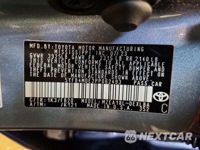 Zdjęcie 13 z 13 samochodu: 2023 TOYOTA COROLLA LE VIN:5YFB4MDE2PP062493 - miniatura
