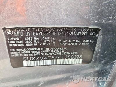 Zdjęcie 13 z 13 samochodu: 2012 BMW X5 XDRIVE35I VIN:5UXZV4C53CL758228 - miniatura