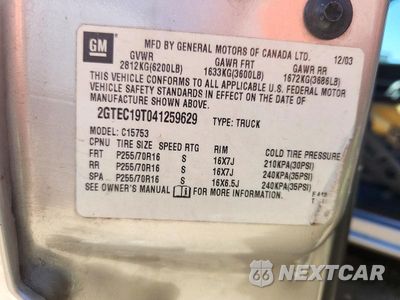 Zdjęcie 12 z 12 samochodu: 2004 GMC NEW SIERRA C1500 VIN:2GTEC19T041259629 - miniatura