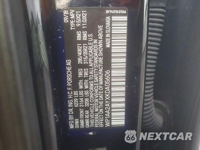 Zdjęcie 13 z 13 samochodu: 2019 PORSCHE CAYENNE VIN:WP1AA2AYXKDA05606 - miniatura