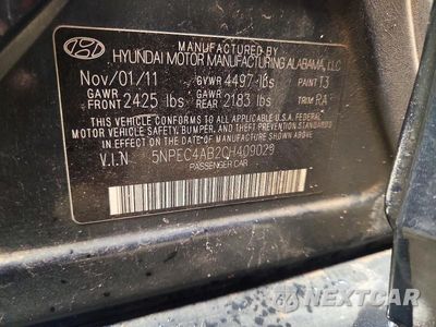 Zdjęcie 12 z 12 samochodu: 2012 HYUNDAI SONATA LIMITED 2.0T VIN:5NPEC4AB2CH409029 - miniatura