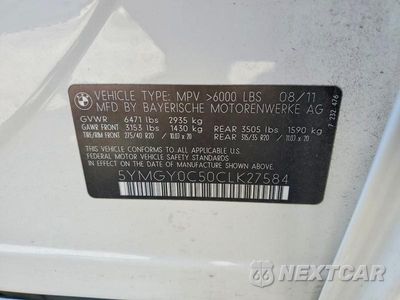Zdjęcie 13 z 13 samochodu: 2012 BMW X5 M VIN:5YMGY0C50CLK27584 - miniatura