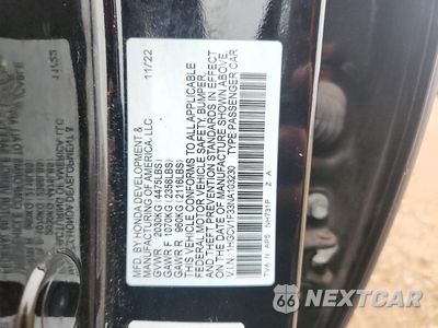 Zdjęcie 12 z 12 samochodu: 2022 HONDA ACCORD SPORT VIN:1HGCV1F33NA103230 - miniatura