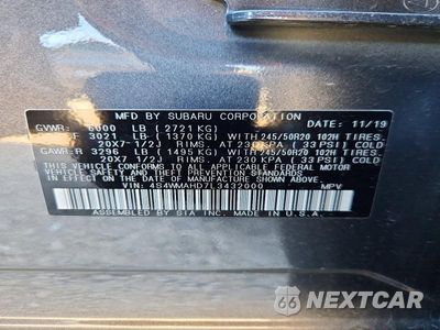 Zdjęcie 13 z 13 samochodu: 2020 SUBARU ASCENT PREMIUM VIN:4S4WMAHD7L3432000 - miniatura