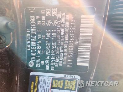 Zdjęcie 13 z 13 samochodu: 2014 KIA SORENTO LX VIN:5XYKT3A66EG514571 - miniatura