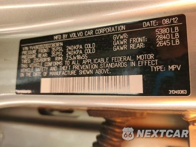 Zdjęcie 14 z 14 samochodu: 2013 VOLVO XC60 T6 VIN:YV4902DZ0D2383814 - miniatura