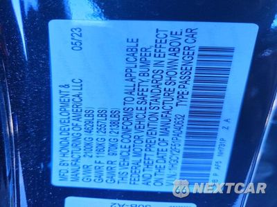 Zdjęcie 12 z 12 samochodu: 2023 HONDA ACCORD HYBRID SPORT VIN:1HGCY2F51PA040632 - miniatura