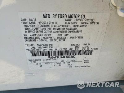 Zdjęcie 14 z 14 samochodu: 2018 FORD ECOSPORT SES VIN:MAJ6P1CL6JC187302 - miniatura