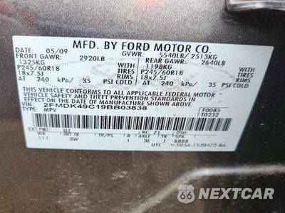 Zdjęcie 13 z 13 samochodu: 2009 FORD EDGE LIMITED VIN:2FMDK49C19BB03838 - miniatura