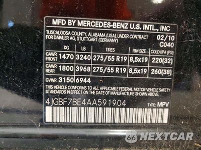Zdjęcie 13 z 13 samochodu: 2010 MERCEDES-BENZ GL 450 4MATIC VIN:4JGBF7BE4AA591904 - miniatura
