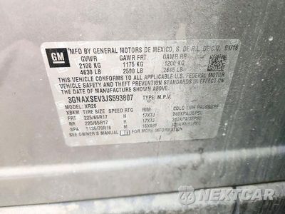 Zdjęcie 12 z 12 samochodu: 2018 CHEVROLET EQUINOX LT VIN:3GNAXSEV3JS593807 - miniatura