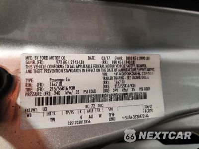 Zdjęcie 12 z 12 samochodu: 2017 FORD FOCUS SE VIN:1FADP3K28HL239311 - miniatura
