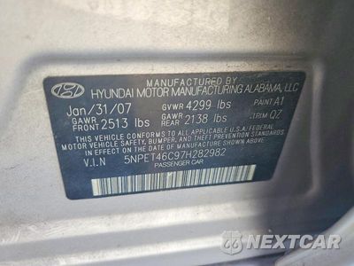 Zdjęcie 12 z 12 samochodu: 2007 HYUNDAI SONATA GLS VIN:5NPET46C97H282982 - miniatura