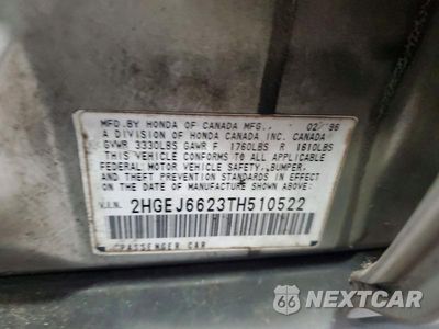 Zdjęcie 12 z 12 samochodu: 1996 HONDA CIVIC DX VIN:2HGEJ6623TH510522 - miniatura