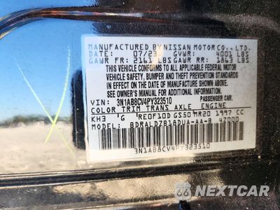 Zdjęcie 12 z 12 samochodu: 2023 NISSAN SENTRA SV VIN:3N1AB8CV4PY323510 - miniatura
