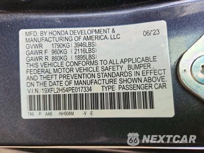 Zdjęcie 13 z 13 samochodu: 2023 HONDA CIVIC LX VIN:19XFL2H54PE017334 - miniatura