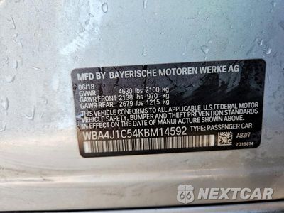 Zdjęcie 12 z 12 samochodu: 2019 BMW 430I GRAN COUPE VIN:WBA4J1C54KBM14592 - miniatura