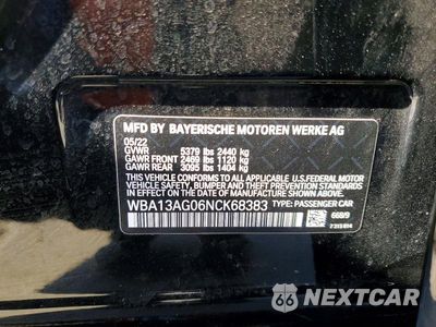 Zdjęcie 12 z 12 samochodu: 2022 BMW 530E VIN:WBA13AG06NCK68383 - miniatura