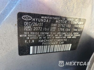Zdjęcie 12 z 12 samochodu: 2012 HYUNDAI ELANTRA GLS VIN:KMHDH4AE1CU409791 - miniatura