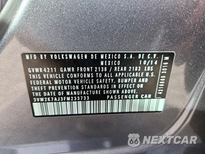 Zdjęcie 13 z 13 samochodu: 2015 VOLKSWAGEN JETTA BASE VIN:3VW2K7AJ3FM233733 - miniatura