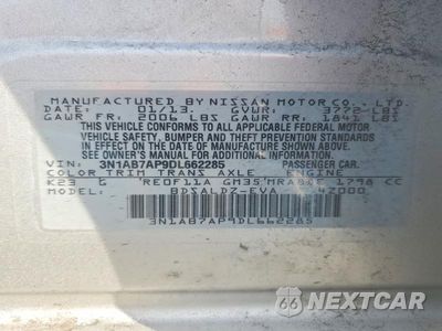 Zdjęcie 12 z 12 samochodu: 2013 NISSAN SENTRA S VIN:3N1AB7AP9DL662285 - miniatura