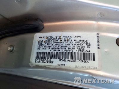 Zdjęcie 12 z 12 samochodu: 2001 TOYOTA CAMRY XLE V6 VIN:4T1BF28K11U960443 - miniatura
