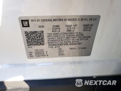 Zdjęcie 13 z 13 samochodu: 2020 CHEVROLET EQUINOX PREMIER VIN:3GNAXXEV3LS644707 - miniatura