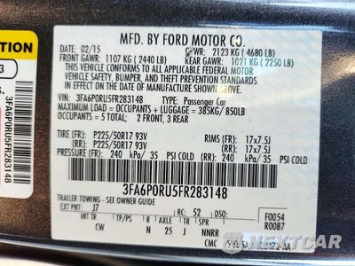 Zdjęcie 13 z 13 samochodu: 2015 FORD FUSION TITANIUM HEV VIN:3FA6P0RU5FR283148 - miniatura