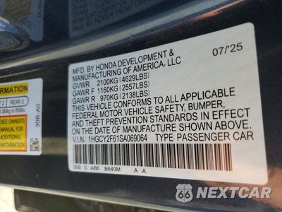 Zdjęcie 12 z 12 samochodu: 2025 HONDA ACCORD HYBRID EXL VIN:1HGCY2F61SA069064 - miniatura