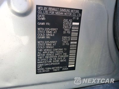 Zdjęcie 13 z 13 samochodu: 2018 NISSAN ROGUE SV VIN:KNMAT2MV2JP615526 - miniatura