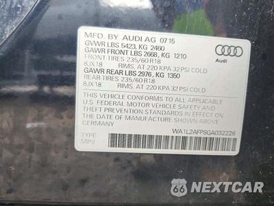Zdjęcie 14 z 14 samochodu: 2016 AUDI Q5 PREMIUM PLUS VIN:WA1L2AFP8GA032226 - miniatura