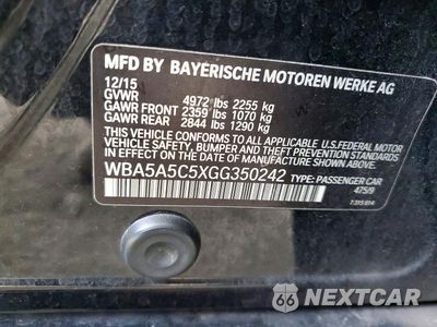 Zdjęcie 12 z 12 samochodu: 2016 BMW 528 I VIN:WBA5A5C5XGG350242 - miniatura