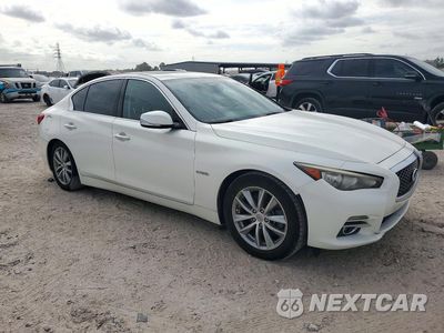 Czwarte zdjęcie samochodu z boku: 2014 INFINITI Q50 HYBRID PREMIUM VIN:JN1AV7AP8EM690691 - miniatura